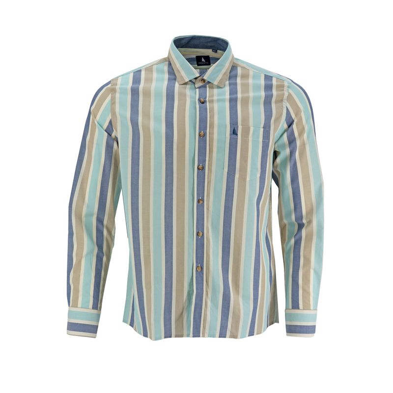 Camisa Regatta Mangas Largas Rayas Para Caballeros