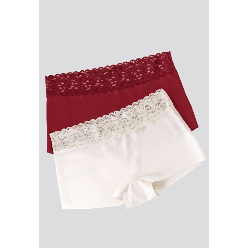Cachetero Paq X2 Mujer Vino/Marfil FI 75713