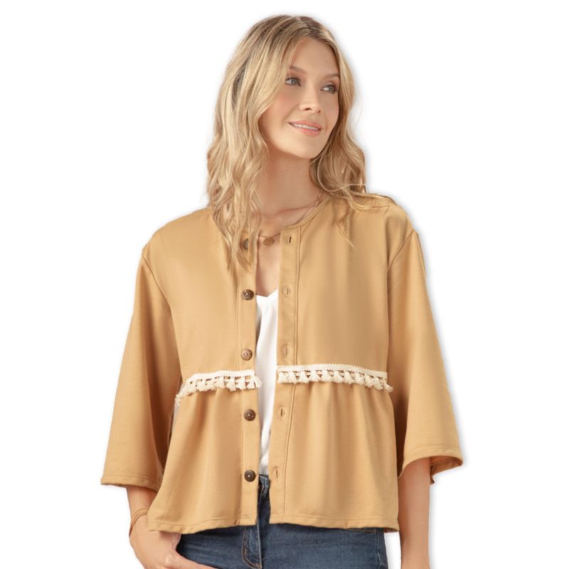 Cardigan Mujer Dorado Rutta 33735