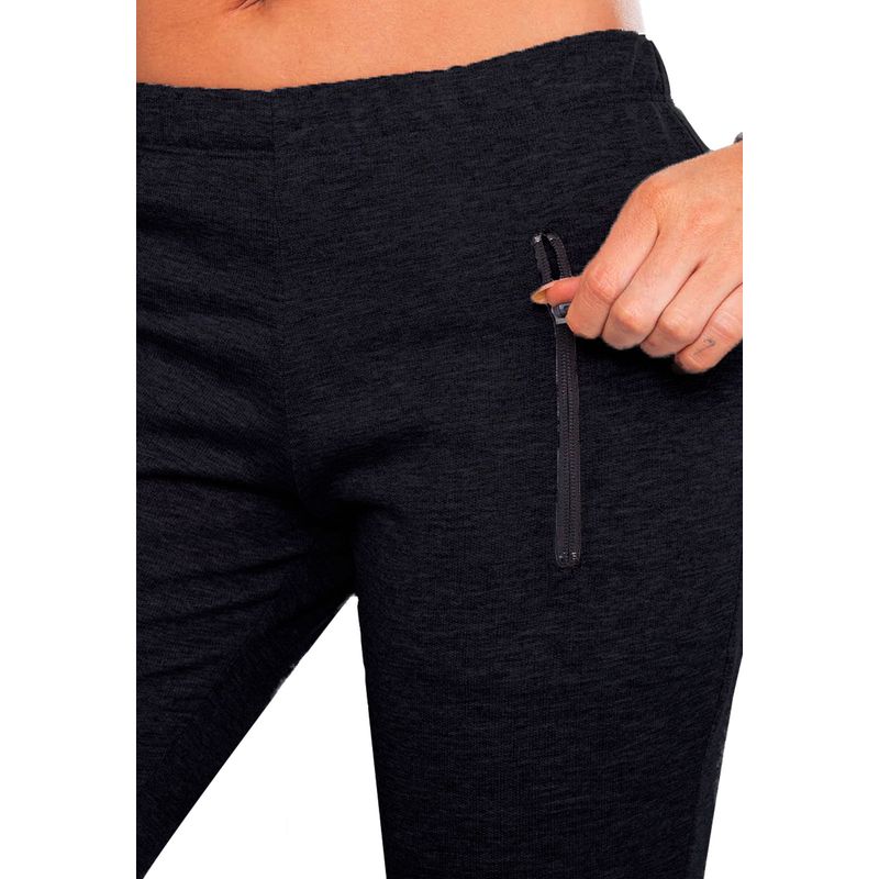 Pantalón Sudadera Mujer Negro Fi 89860