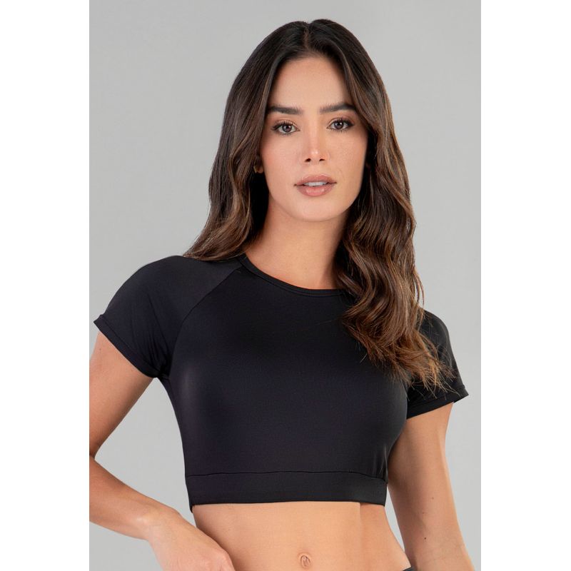 Crop Top Mujer Negro FI 92901