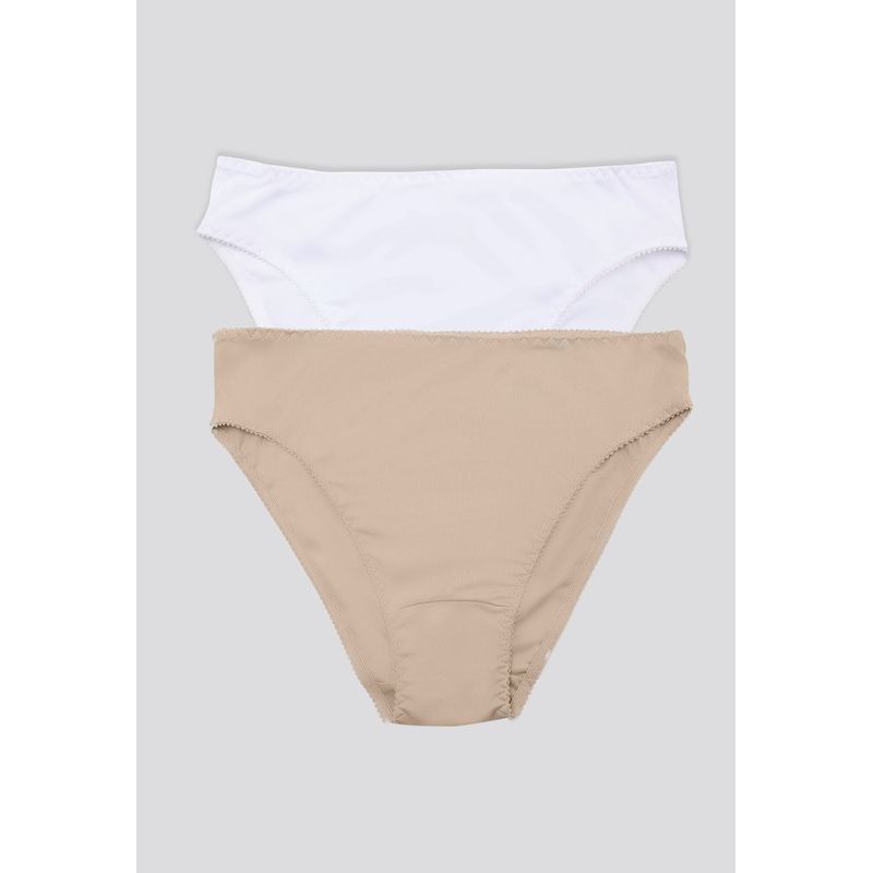 Panty Paq X2 Mujer Blanco/Piel FI 96633