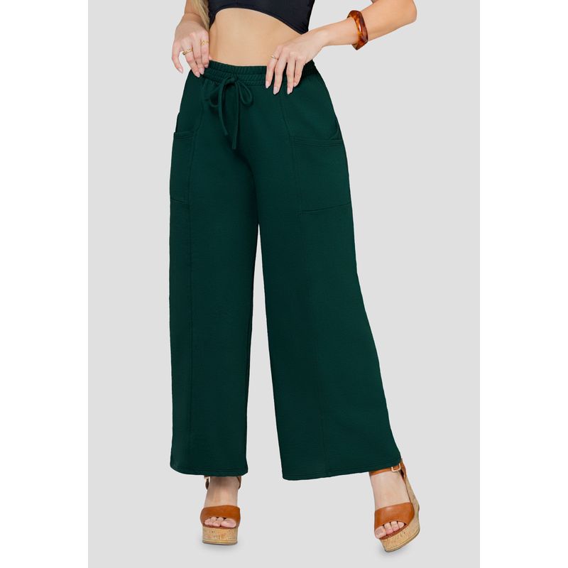 Pantalón Sudadera Mujer Verde Botella Mp 100776