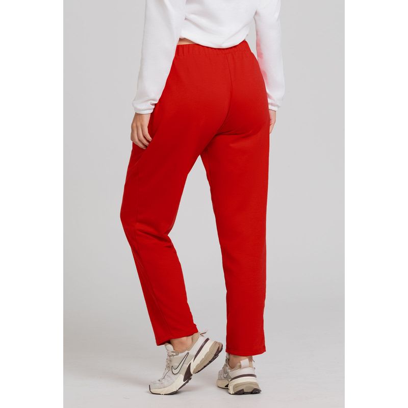 Pantalón Sudadera Mujer Rojo Fi 104174