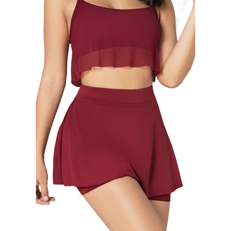 Falda Short Mujer Rojo Fi 3623