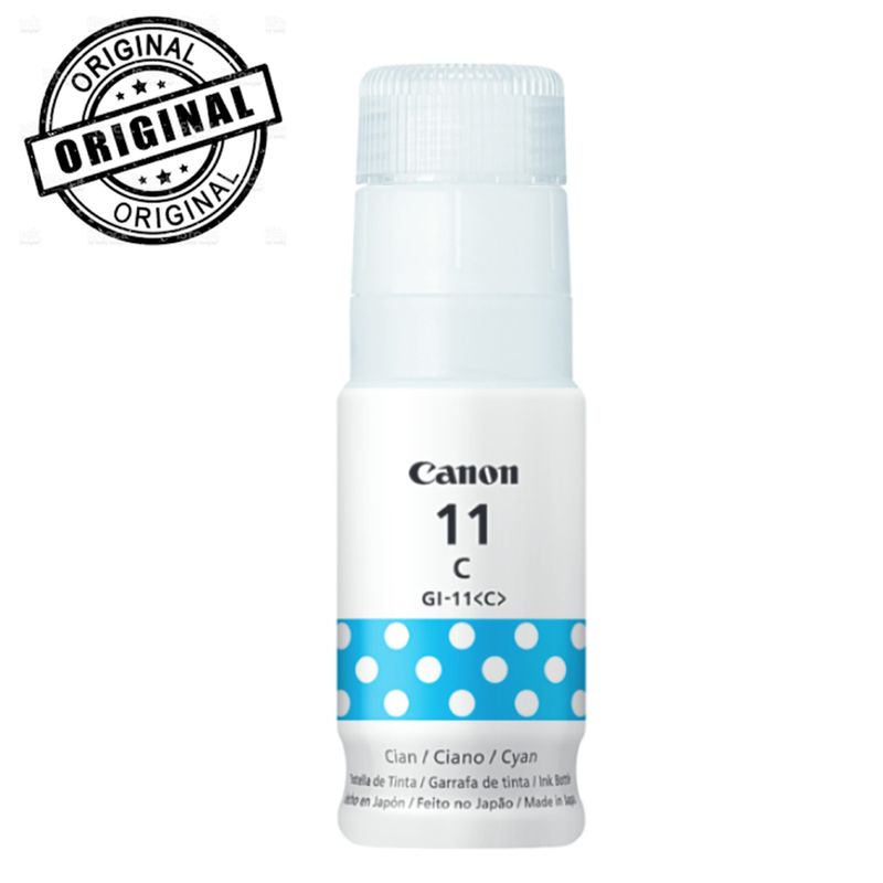 BOTELLA DE TINTA CANON (#11) GI-11C PARA G2160/G3160/G6010 CYAN (4534C001AA)