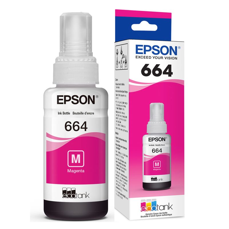 BOTELLA DE TINTA EPSON (#664) PARA L120/L210/L220/L380/L395/L575 MAGENTA (T664320)