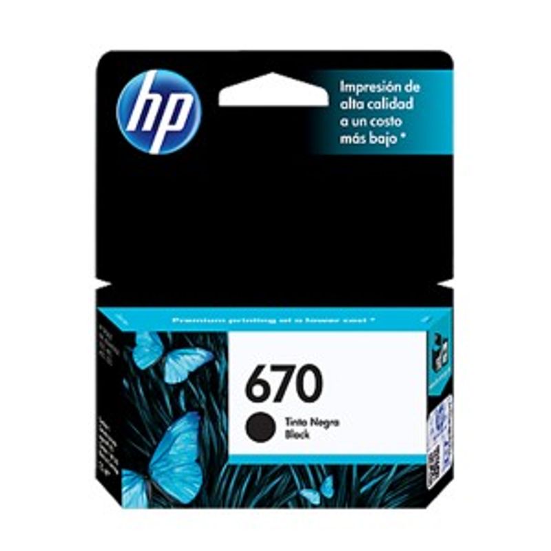 CARTUCHO HP (#670) PARA DESKJET ADVANTAGE 3525/4615/4625/5225 BLACK (CZ113AL)