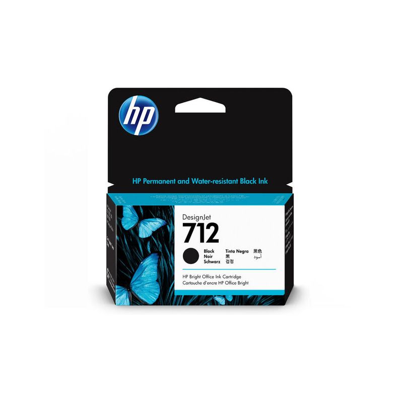 CARTUCHO HP (#712) PARA DESIGNJET T230/T250/T630/T650 BLACK (3ED70A)