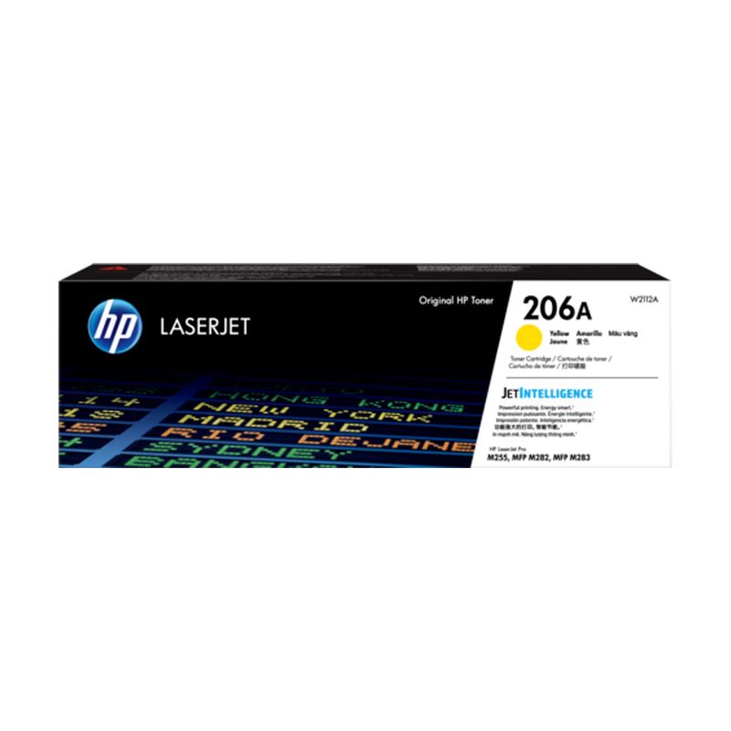 TONER HP(#206A) PARA LASERJET PRO COLOR M255DW/M283FDW/M283CDW YELLOW(W2112A)