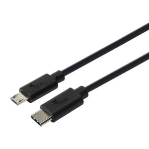 CABLE-XTECH-6FT-TYPE-C-MALE-TO-MICRO-USB-MALE-BLACK--XTC-520-