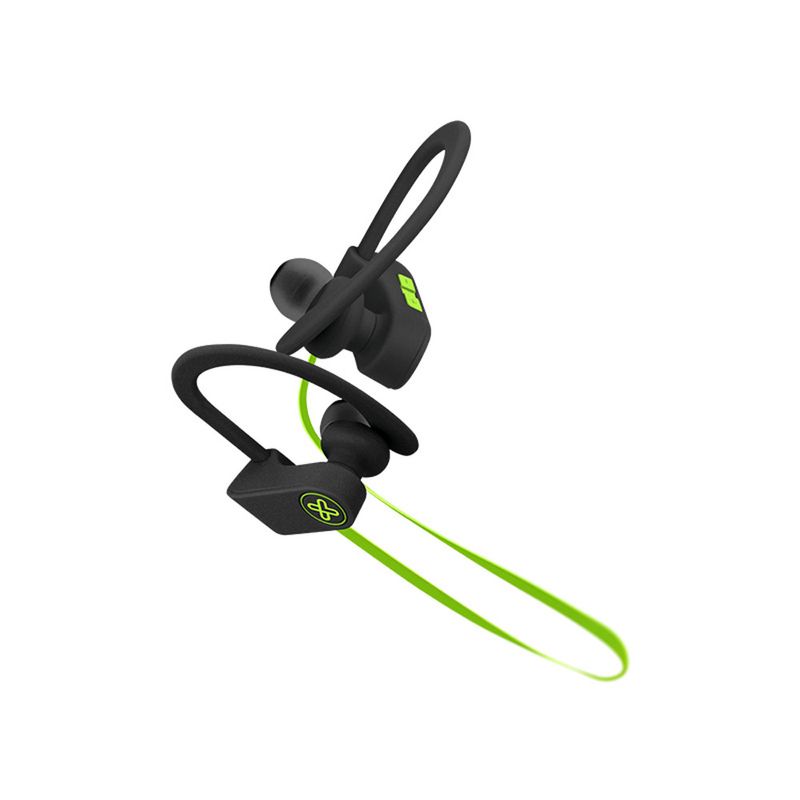 EARPHONES-KLIPX-JOGBUDZ-SPORTS-WIRELESS-BLACK-GREEN--KSM-150GN-