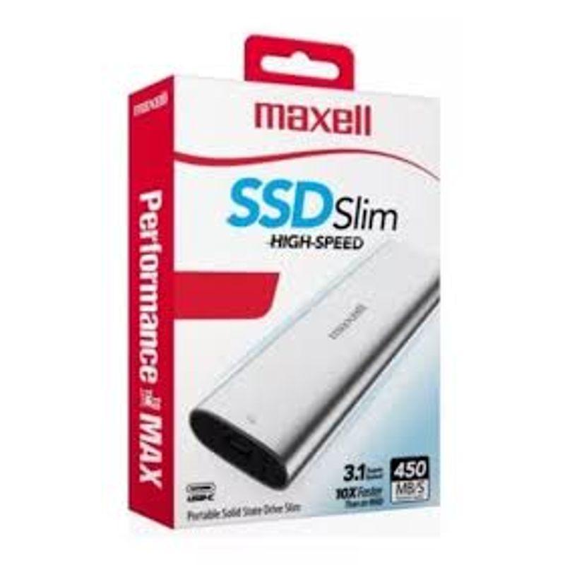 DISCO EXTERNO SSD MAXELL 1TB PORTABLE  USB 3.1 (USB-C) (348425)