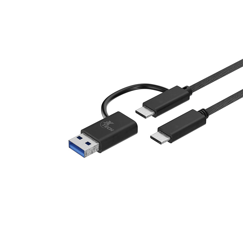 CABLE-XTECH-6FT-USB-C-2-IN-1-USB-C-TO-USB-A-BLACK--XTC-532-