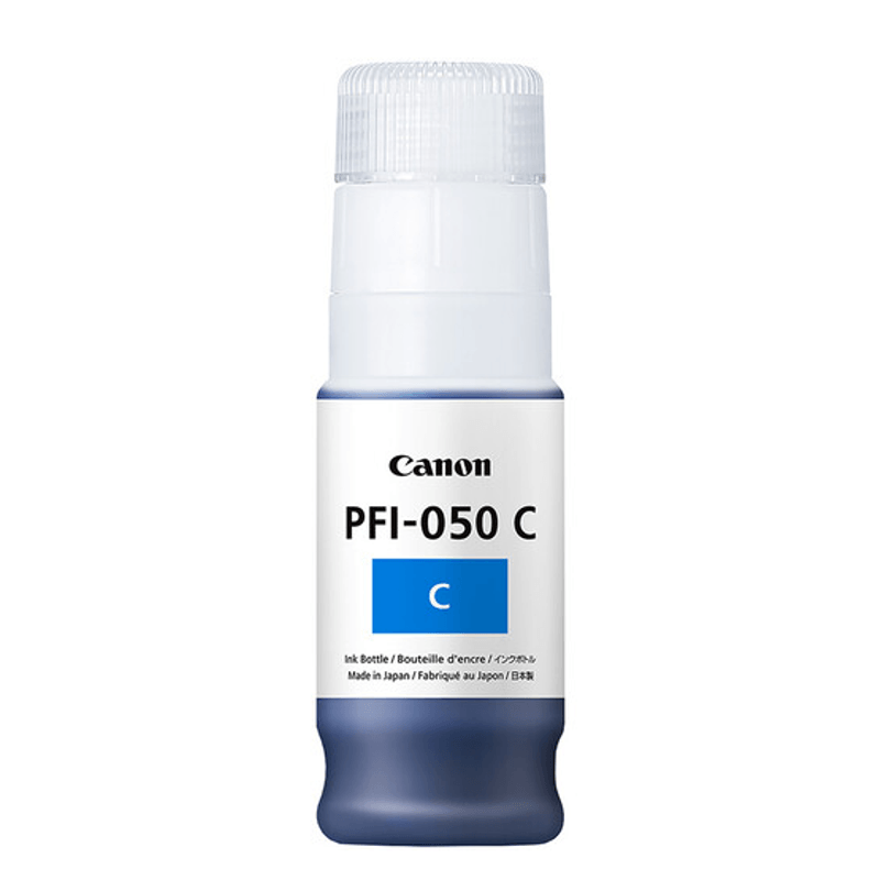 BOTELLA DE TINTA CANON (#050) PFI-050 PARA IMAGEPROGRAF TC-20 CYAN (5699C001AA)