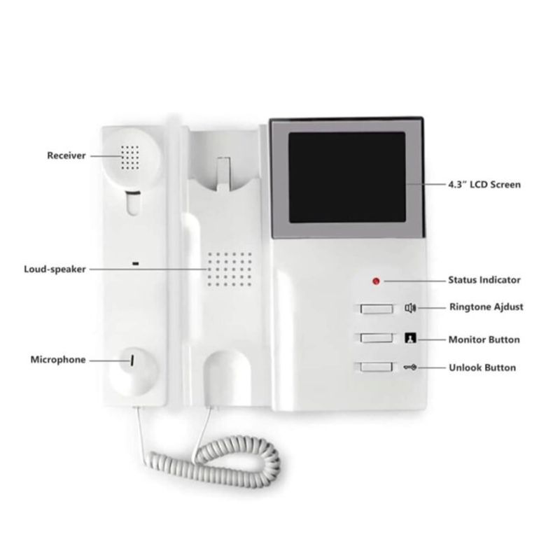 INTERCOM Videoportero Estilo Telefono, Con Camara Para Mayor Seguridad En Puertas.