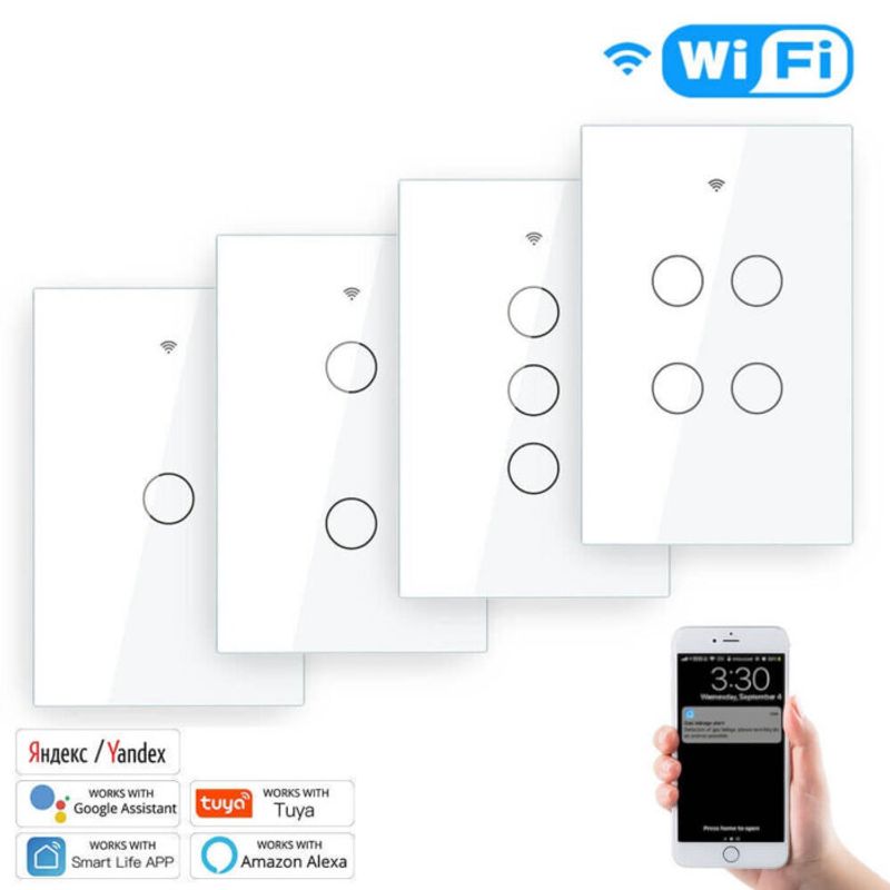 Interruptor Inteligente WIFI 1/2/3/4 Neutro/Sin Neutro