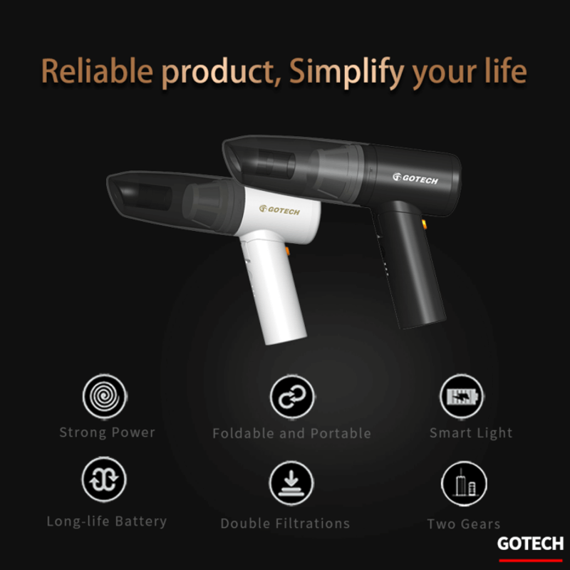 Aspiradora Portatil Recargable Gotech