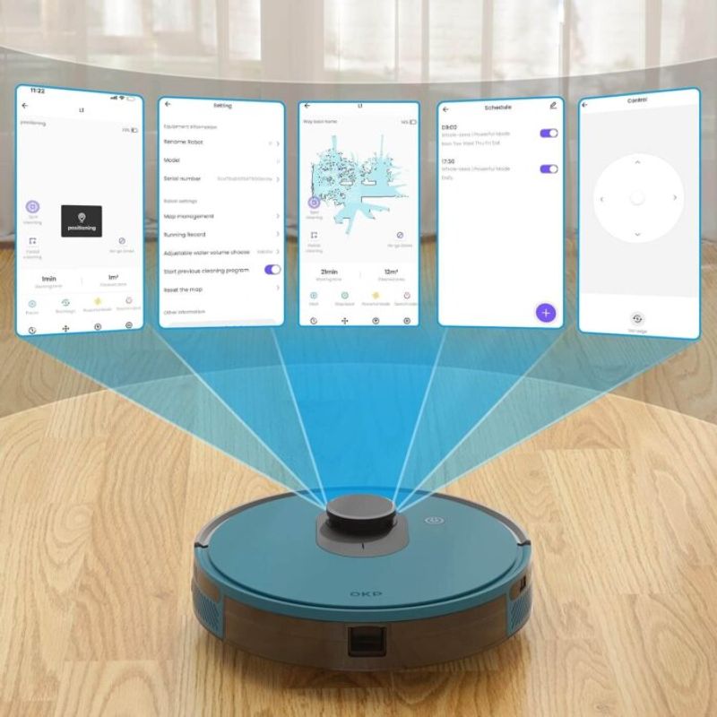Aspiradora Robot Inteligente Con Sensor OKP