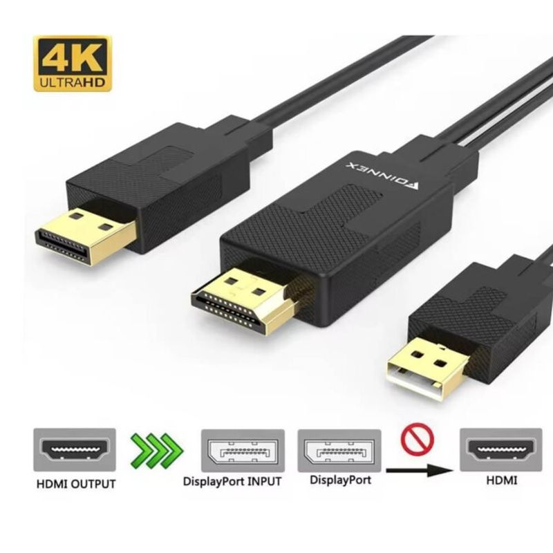 Cable Adaptador HDMI a DisplayPort 4K a 60Hz