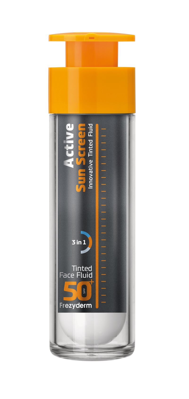 FREZYDERM ACTIVE SUN SCREEN TINTED FACE FLUID SPF 50+