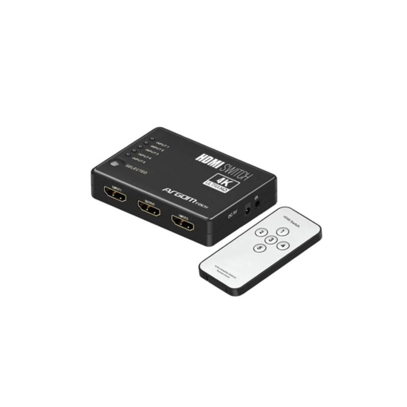 SPLITTER ARGOM 5 PORT 4K ULTRA HD/HDMI/PLUG-PLAY/FULL HD/3D (ARG-AV-5125)