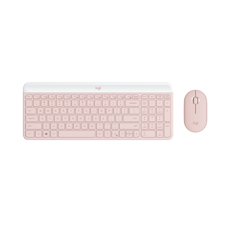 TECLADO/MOUSE LOGITECH MK470 WIRELESS/ENGLISH/ROSE (920-011313)