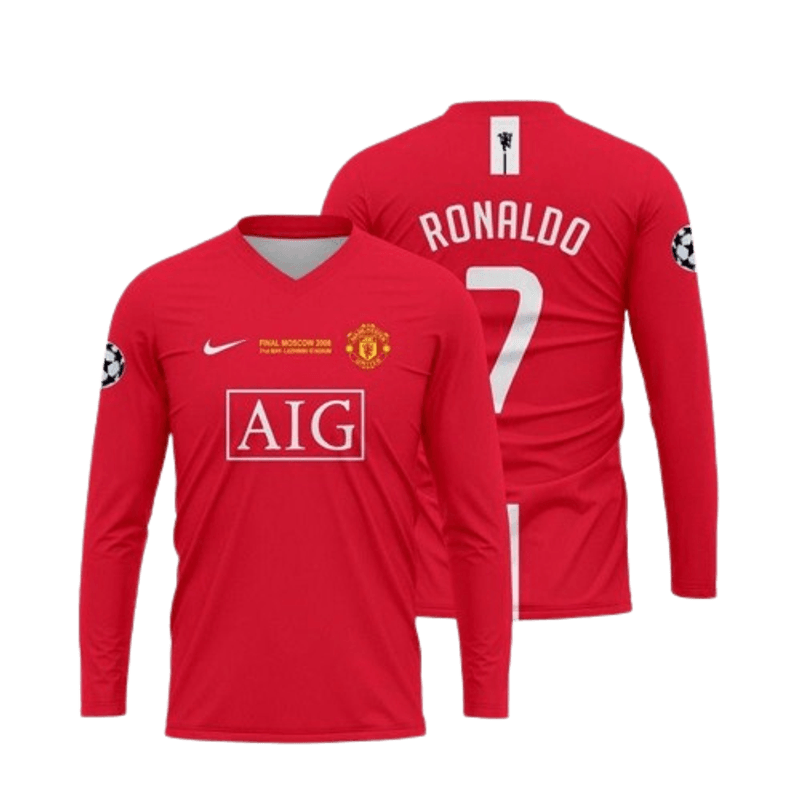 Manchester United Home Retro 2008 | Long Sleeve | Ronaldo #7