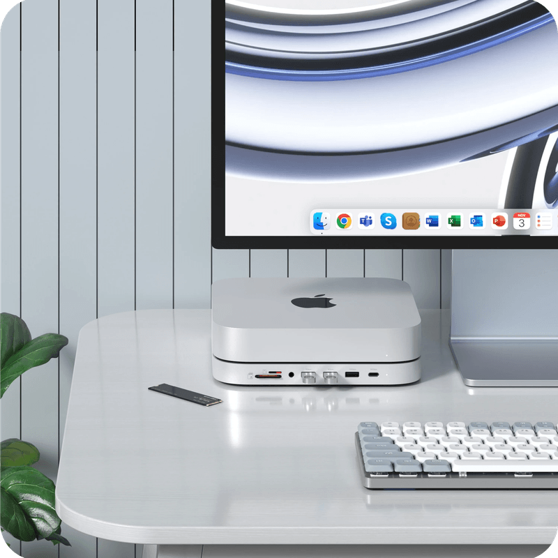 Satechi-STAND---HUB-for-Mac-Mini-With-SSD-Enclosure3