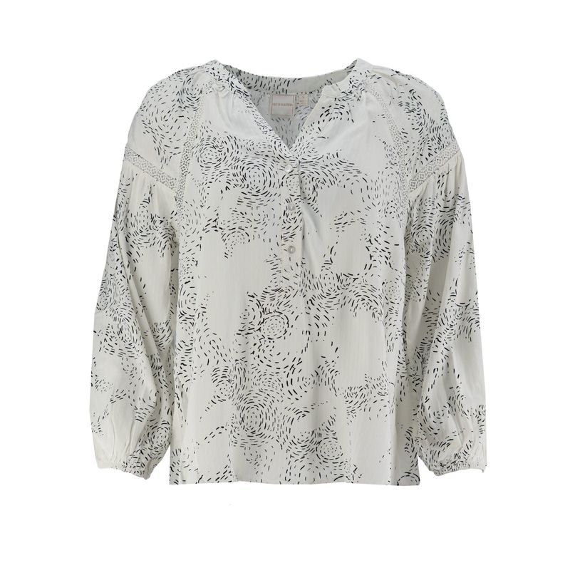 Blusa Zac & Rachel Mangas Largas Estampada Para Damas
