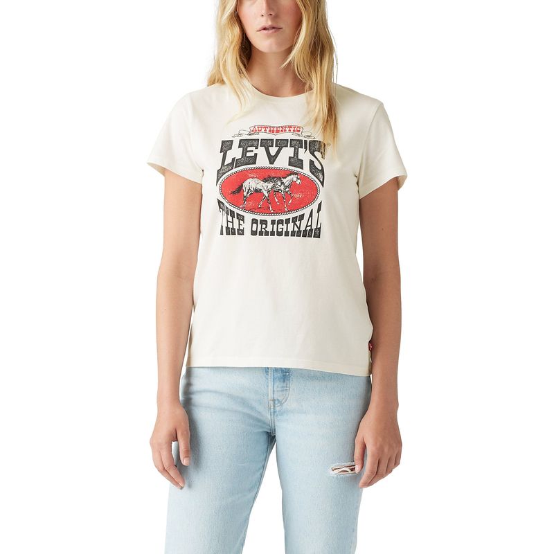 Camiseta Levis Mangas Cortas Estampada Para Damas