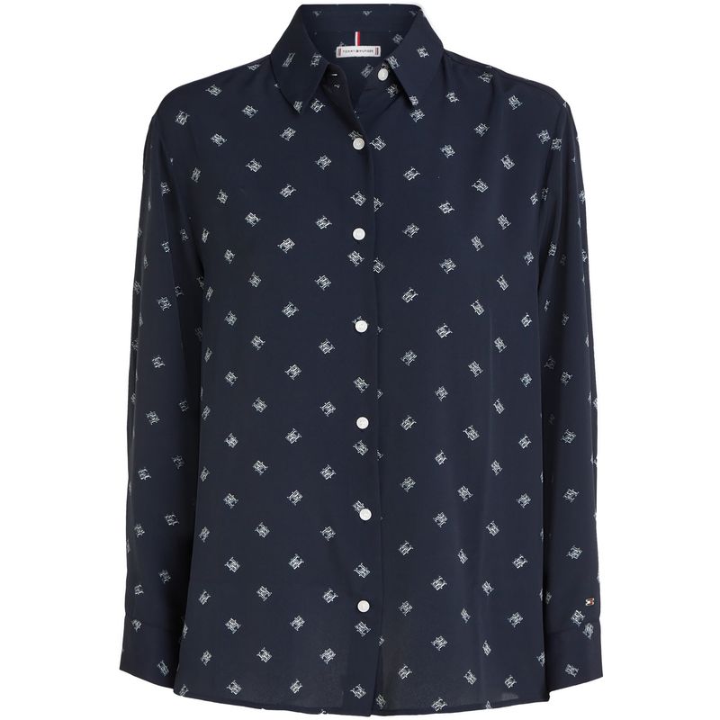 Blusa Tommy Hilfiger Mangas Largas Estampada Para Damas
