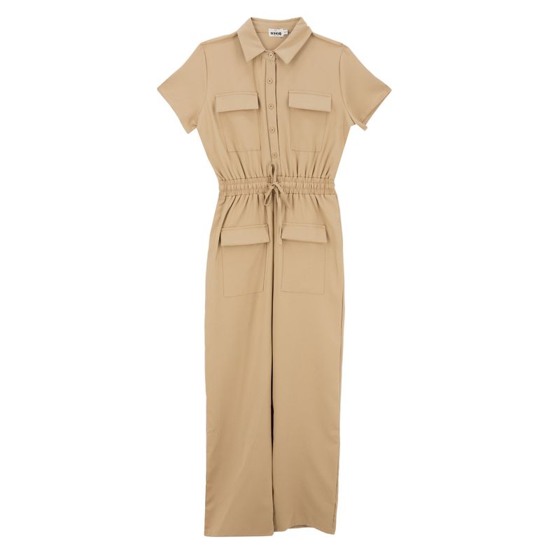 Enterizo Bongo Mangas Cortas Liso Largo Para Damas