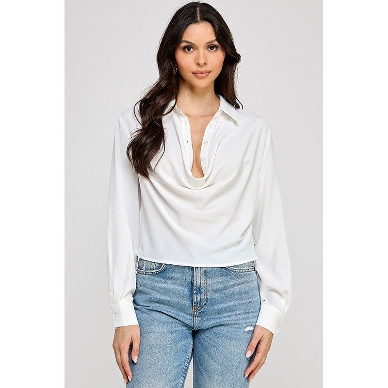 Blusa Milk & Honey Mangas Largas Lisa Para Damas